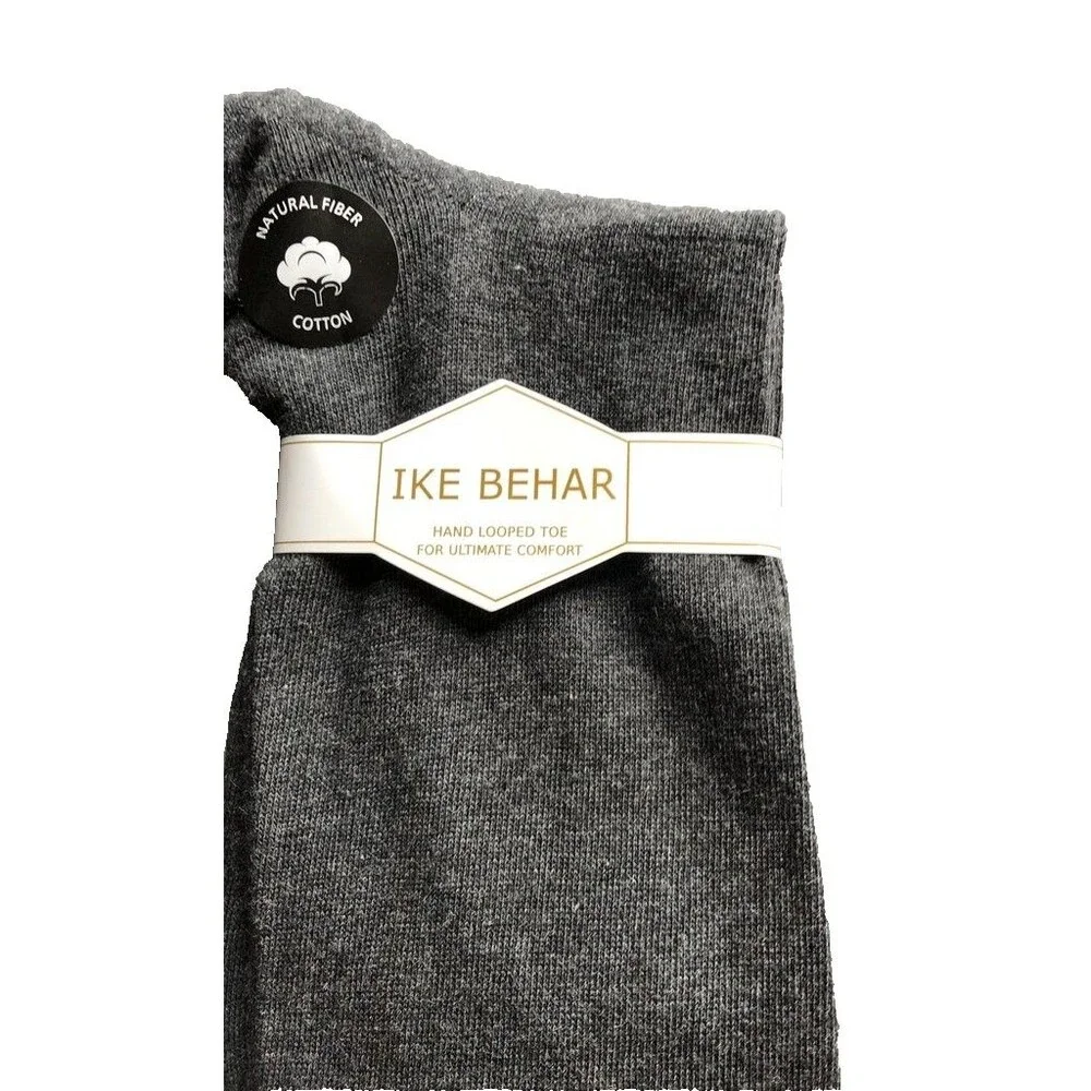 Ike Behar Mens Dress Socks Knee Over the Calf Made in Portugal Solid Gray 10-13